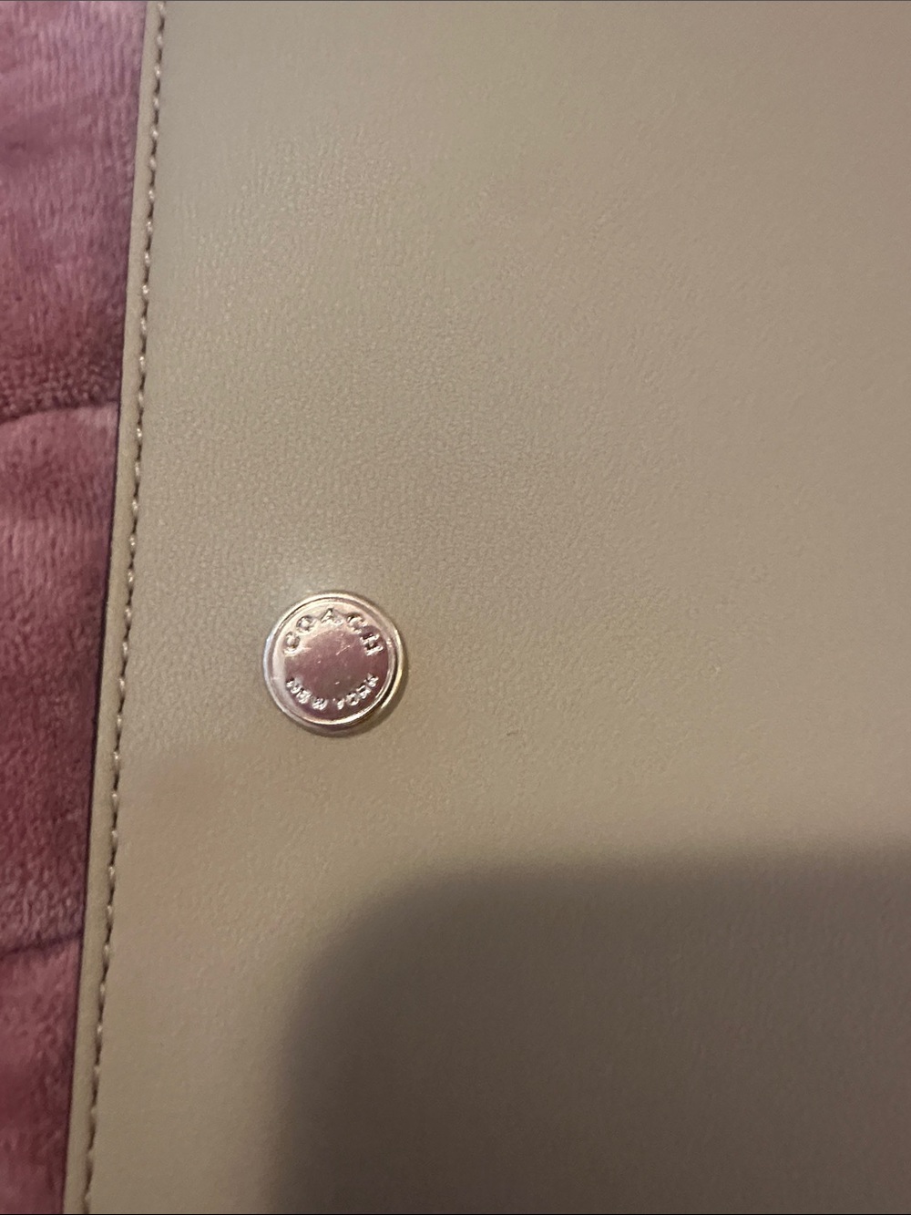 NEW Coach Leather Cream Color and Strawberry Print Notebook - Picture 4 of 12